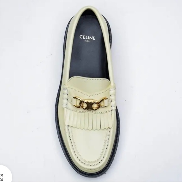 Celine Margaret Cream Chunky Triomphe Platform Loafers - Size 39 New with Box - Picture 14 of 14